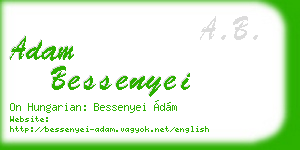 adam bessenyei business card